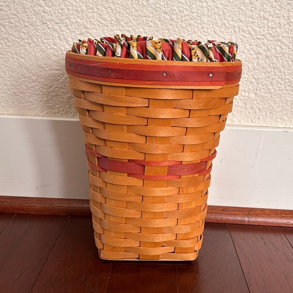 Vintage 1998 Longaberger May Series Snapdragon Basket & Tie-On Ceramic Label - Picture 4 of 9